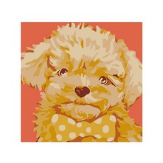 DIY 명화 유화그리기 세트 소형 20 x 20 cm, A-020 복슬강아지, 1개