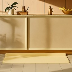 오라플 밀착 주방 발매트, 옐로우, 1개