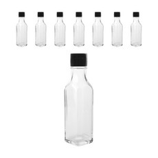 透明方形油瓶 小蓋 黑色, 8個, 120ml