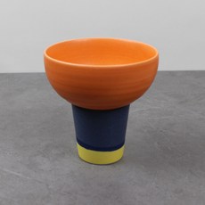 Dalsogum 陶瓷手柄彩虹馬格利酒杯, 1個, 柳橙