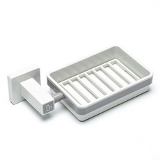 MONACO OLIVE LIVING CAT 免鑽孔吸盤式肥皂架, 白色, 1個