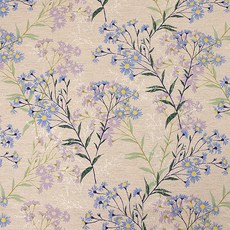 COTTONVILL 雛菊森林 寬幅 11支 亞麻布料, 藍色