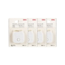 deLi 腕帶健康配件秤英寸雙向自動鎖定腕帶迷你捲尺白色, 4個, 1.5m