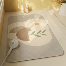 Daysoy 簡約設計吸附式浴室浴缸墊 70 x 40 cm, 1個, 20 簡約植物