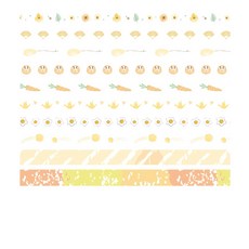 處理市場迷你紙膠帶 10種組, 1套, 黃色