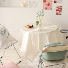 벨라이프 유니컬러 방수 테이블보, 아이보리, 미니(65 x 65 cm), 1개