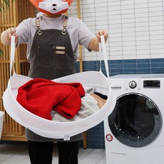 Hoottak 倒置型 Stay Guard 折疊洗衣籃, 白色