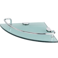 強化轉角玻璃層架 黃銅支架, 單一顏色, 1個