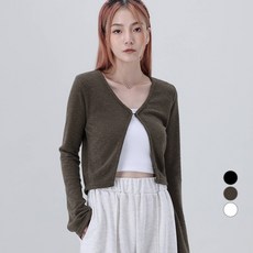 Awesomearound 女款一粒扣長袖針織開衫