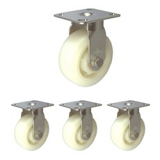 MASTER. S 不銹鋼重型用腳輪 DS 3340 NYL-R 4 重型不銹鋼 尼龍 白色 固定 R, 4個