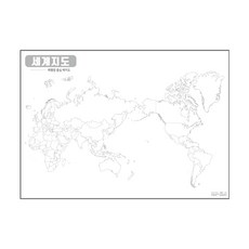 地圖網 世界地圖太平洋中心白地圖 白色無塗層型 110 x 78 cm, 1個