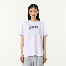 NEDRY Blank Frame Logo短袖T恤, 白色