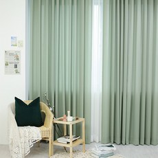 Maison Textile 彩色室內裝飾 彩色雪紡飄逸窗簾, 淺卡其色