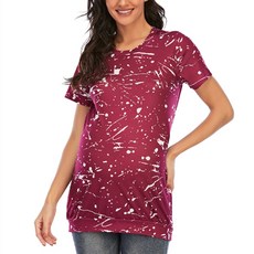 알로데 아티스틱 그래픽 임부 반팔 티셔츠