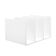 MUJI 無印良品 聚苯乙烯分隔板 3分隔 大 白色 (27 x 21 x 16cm) 文件收納盒, 1個