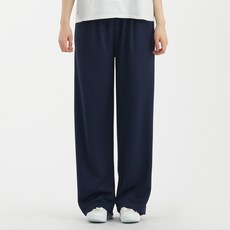 Elsso 女款鬆緊抽繩寬版運動打褶長褲