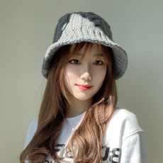 가본다 니트 털 벙거지 모자