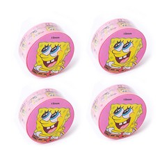 LUCALAB 海綿泡泡膠帶 12mm x 7m, 海綿寶寶, 4入