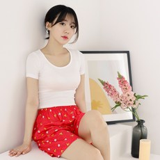 테라우드 여성용 레이온 5부 파자마 잠옷 바지 2p