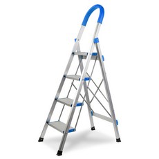 알루미늄 접이식 계단형 사다리 블루 MI-AS04, 1개