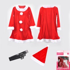 PARTYSHOW 女款聖誕服A款連身裙套裝, 單品, 1個