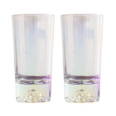極光玻璃杯, 2個, 透明