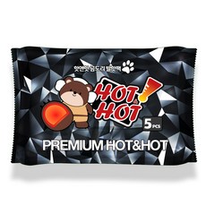 핫앤핫 핫팩 일반형 곰도리 발핫팩 BLACK 2p, 1개