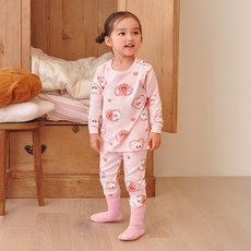 olomimi 兒童九分羅紋保暖家居服上衣+下身套裝