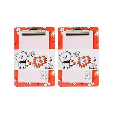 STUDIO EIGHT BT21文件板夾+便條紙, RJ, 2組