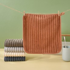 하우스핏 모던 극세사 고리형 핸드타월, 버건디와인, 5개