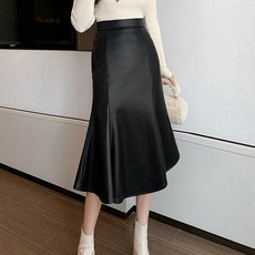 Awesomeful 花生皮革魚尾裙