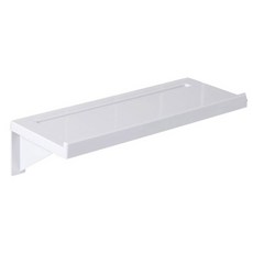 浴室壁掛式免鑽孔收納架, 白色, 1個