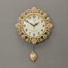 키다리시계 인테리어 레트로 엔틱 저소음 샐럽 벽시계 kspz412, 금