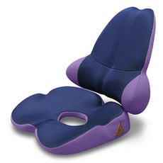 베네폼 허리업 쿠션 + 힙업 방석 세트, 퓨어퍼플