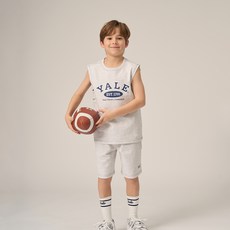 예일키즈 아동용 통기성 에센셜 솔리드 슬리브리스 티셔츠 + 팬츠 셋업 YJONSUD20001