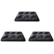 6格不沾瑪德蓮造型烤盤模具, 3個