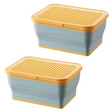 올러바웃 레고 접이식 수납함 2p, 옐로우그레이, 2개