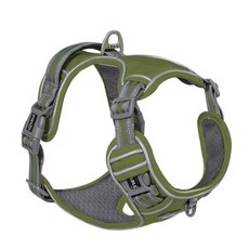 비제스코 강아지 야간 산책 가슴 하네스 VIB-23, 밀리터리그린, 1개