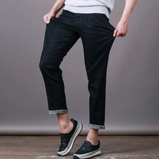 스댕클럽 남성용 히든밴드 워싱 스판 데님 팬츠 SSH1005