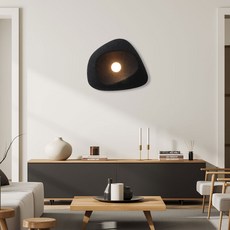 PABLO Mellibing DS Pablo Argo 大型壁燈 LED5W + 三色變換遙控器 低頻閃套組, 黑色