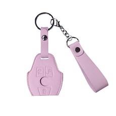 오시에나 자동차 가죽 스마트 차키케이스 스프링 키홀더, 라벤더, 벤츠A타입