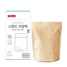 Saenghwaleulgeurida 立式牛皮紙夾鏈密封袋 L號 1000ml 30入, L, 1盒