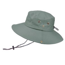 登山 釣魚 遮陽 防水 登山帽, 煙灰綠