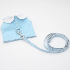 버킷 강아지 파스텔 리본 하네스 세트 XL, 블루, 1개