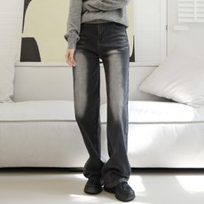 수비진 여성용 롱와이드 레트로워싱 데님 SP7310 롱기장