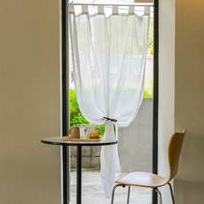 얼레디낫옛 내추럴 쉬폰 가리개 코지 화이트 커튼