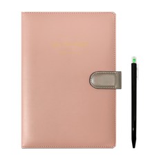 KKOMKKOMI 2022 糖果 6 球日記 M + 圓珠筆套組, 玫粉色（日記本），隨機發貨（圓珠筆）