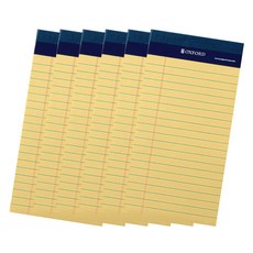 OXFORD 迷你長型黃色橫線便條本 50張 6入組, 黃色, 6捲, 1入