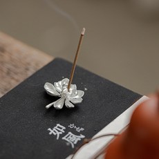 金屬小蓮花 Lotus 香插 MW0152, 銀色