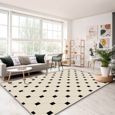 이정데코 클래식 타일 사계절 러그 카펫